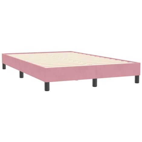 Boxspringbett ohne Matratze Rosa 120x210 cm Samt vidaXL