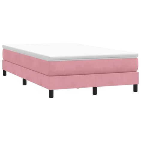 Boxspringbett ohne Matratze Rosa 120x220 cm Samt vidaXL