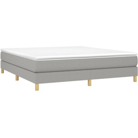 Boxspringbettgestell Hellgrau 160x200 cm Stoff vidaXL
