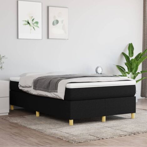 Boxspringbettgestell Schwarz 120x200 cm Stoff vidaXL