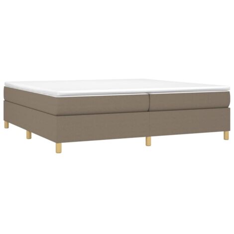 Boxspringbettgestell Taupe 200x200 cm Stoff vidaXL