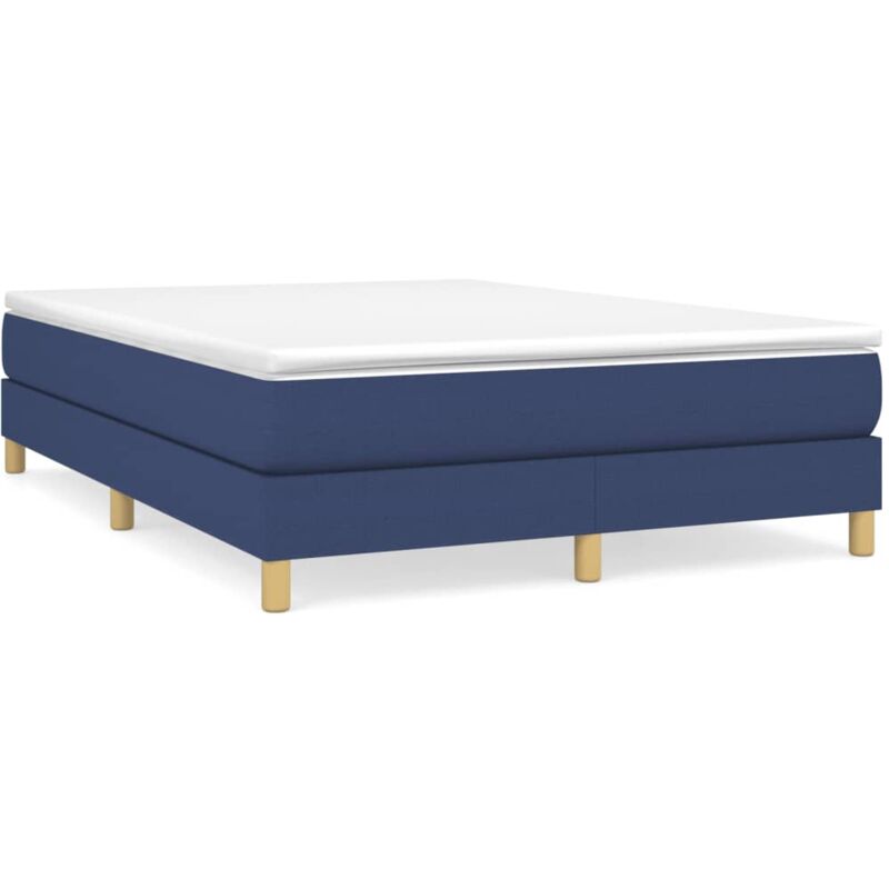 Bettgestell Ohne Matratze Blau 140x200 Cm Stoff Vidaxl