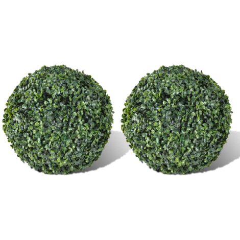 Boxwood Ball Artificial Leaf Topiary Ball 27 cm 2 pcs vidaXL
