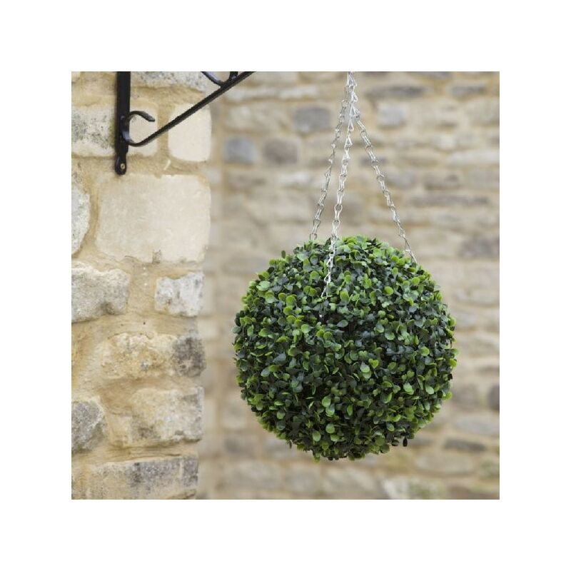 Image of Smart Garden - Boxwood Artificial 30cm Garden Topiary Leaf Ball & Chain Hanging