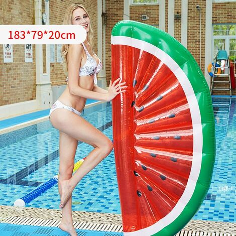 Boya inflable en forma de pizza, boya de piscina para adultos 180 150 17 cm