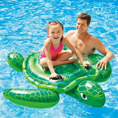 Boya inflable en forma de tortuga, boya de piscina infantil 15012717cm
