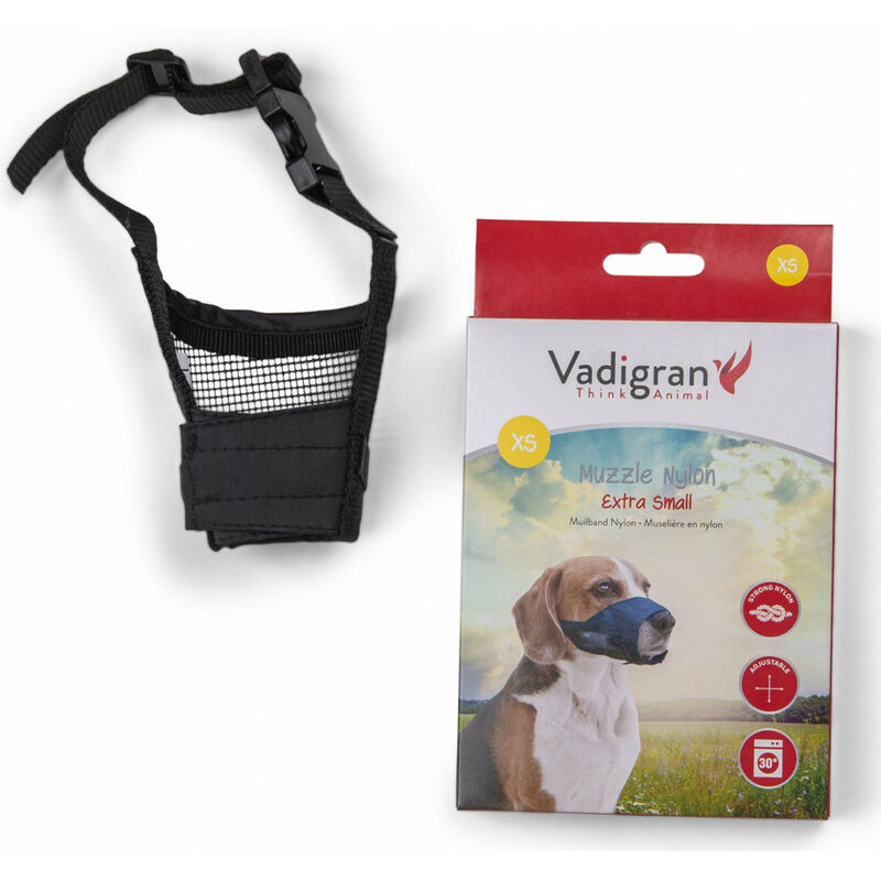

Bozal de nylon ajustable, cuello de 12 a 31 cm. T XS. para perros tipo yorkshire
