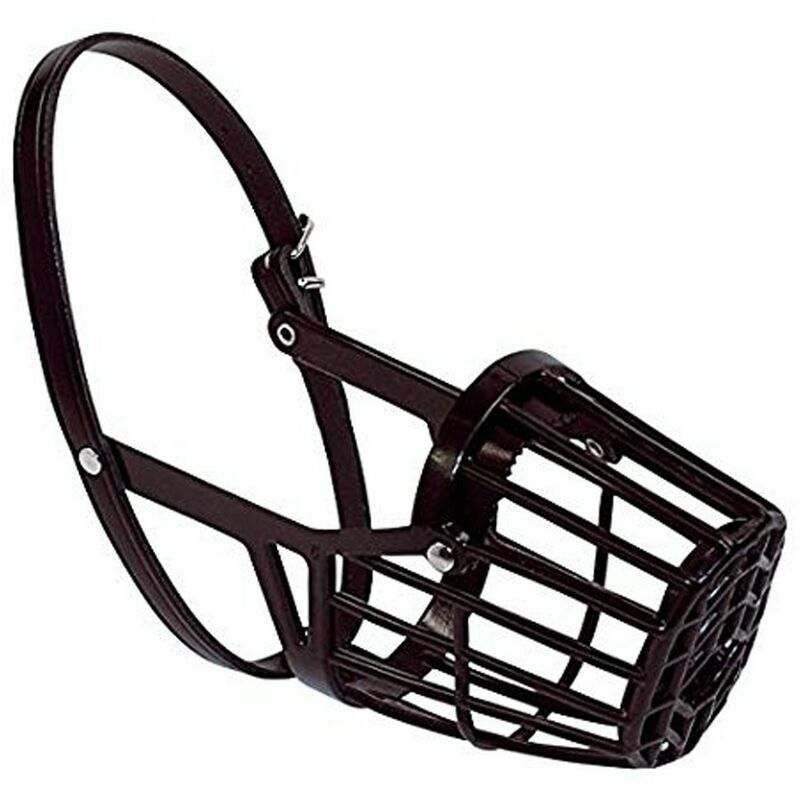 

Bozal para perro | Bozal de plastico negro | Bozal tipo cesta | Bozal para perro talla 6