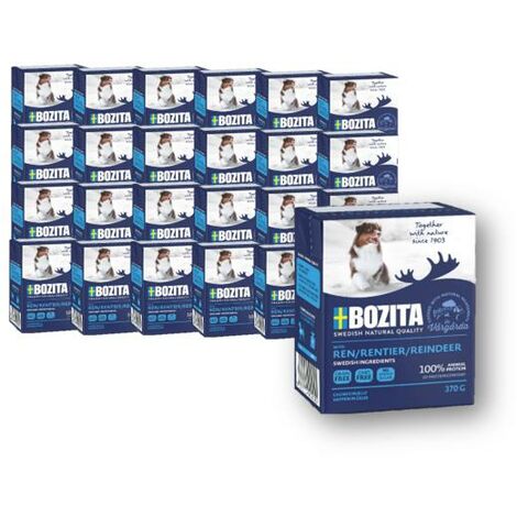 BOZITA CAT BOZITA Häppchen in Gelee - Rentier - 12 x 370g nasses Hundefutter im Tetrapack