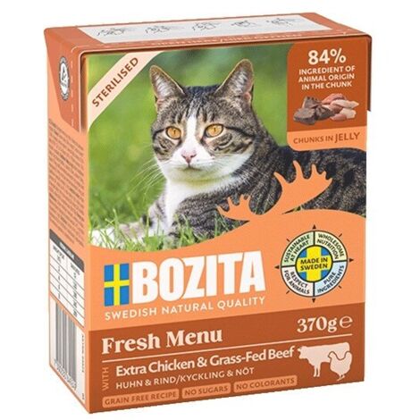 BOZITA Pollo e manzo sterilizzati in gelatina