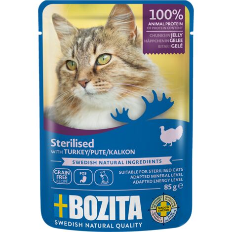 BOZITA Trozos Esterilizados en Gelatina con Pavo 85g