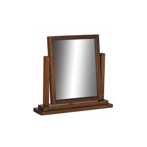 Bozz Antique Wood Frame Mirror - Dark Brown - Brown
