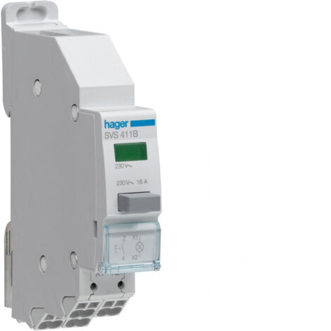 BP 1F imp+voy vert 230V SanVis - COMMANDE SIGNAL HAGER SVS411B