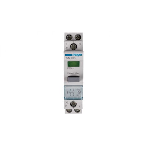 BP 2F accroch + voy. vert 230V - COMMANDE SIGNAL HAGER SVN433