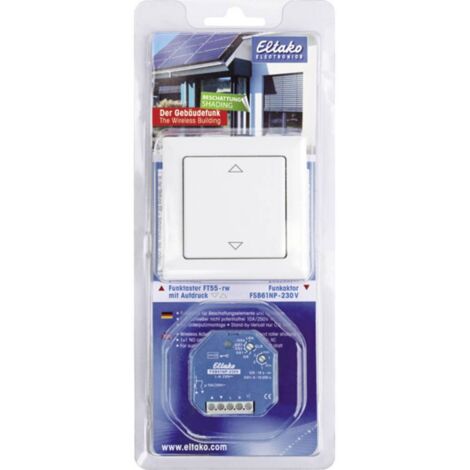 BPB55 BLISTERPACK BESCHATTUNG ELTAKO KIT DE DÉMARRAGE POUR COMMANDE DE VOLET ROULANT EN FAÇADE, ENCASTRÉ PUISSANCE DE COUPURE (M