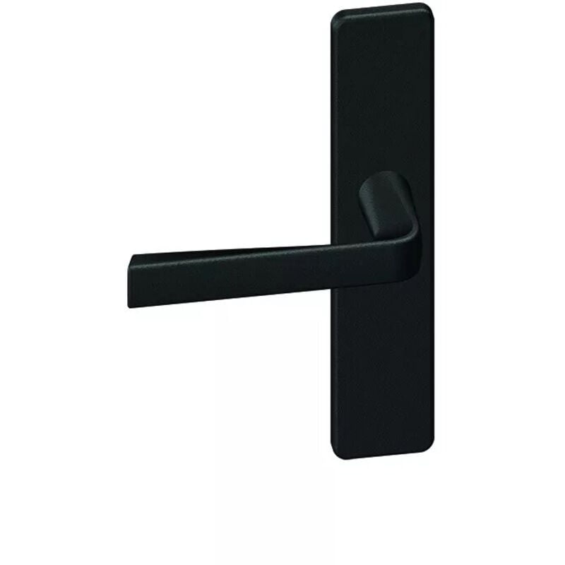 Vachette - Béquille double sur plaque kaza entraxe 165 mm basalt noir mat bec-de-cane