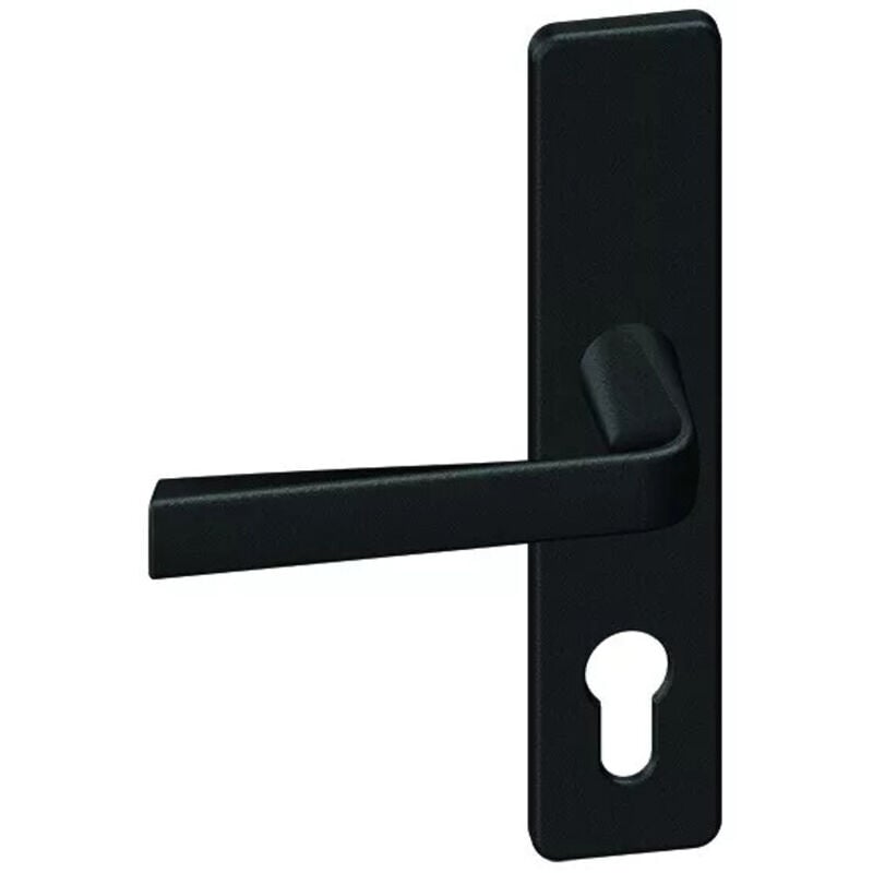 Béquille double sur plaque kaza entraxe 165 mm basalt noir mat clé i Vachette