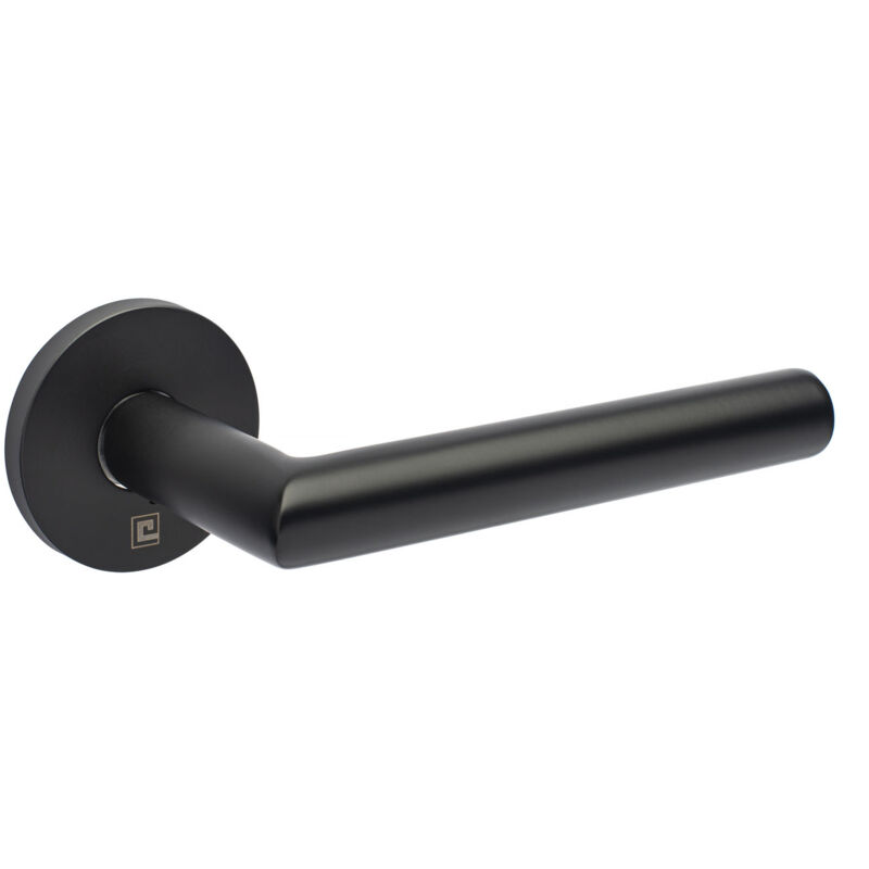 Heracles - Béquille double sur rosace jade slim noir mat bec de cane diamètre 19mm SL02 B-INOX-SL02N
