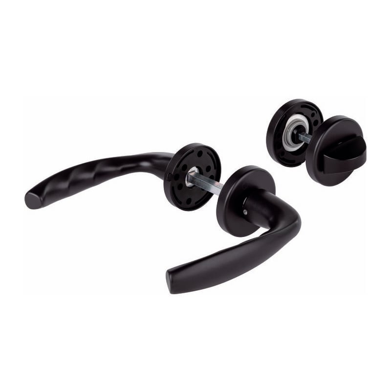 Hoppe - Poignée sur rosace et Cie - Pastille de décondamnation avec voyant rouge et blanc - Carré à montage rapide