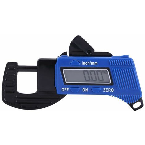 BR-Life 0–12,7 mm 0,01 mm genaues elektronisches Mikrometer, digitale Messuhr, Dickenmessgerät, Messschieber, Breitenmessgerät mit LCD-Display, 1 Stück
