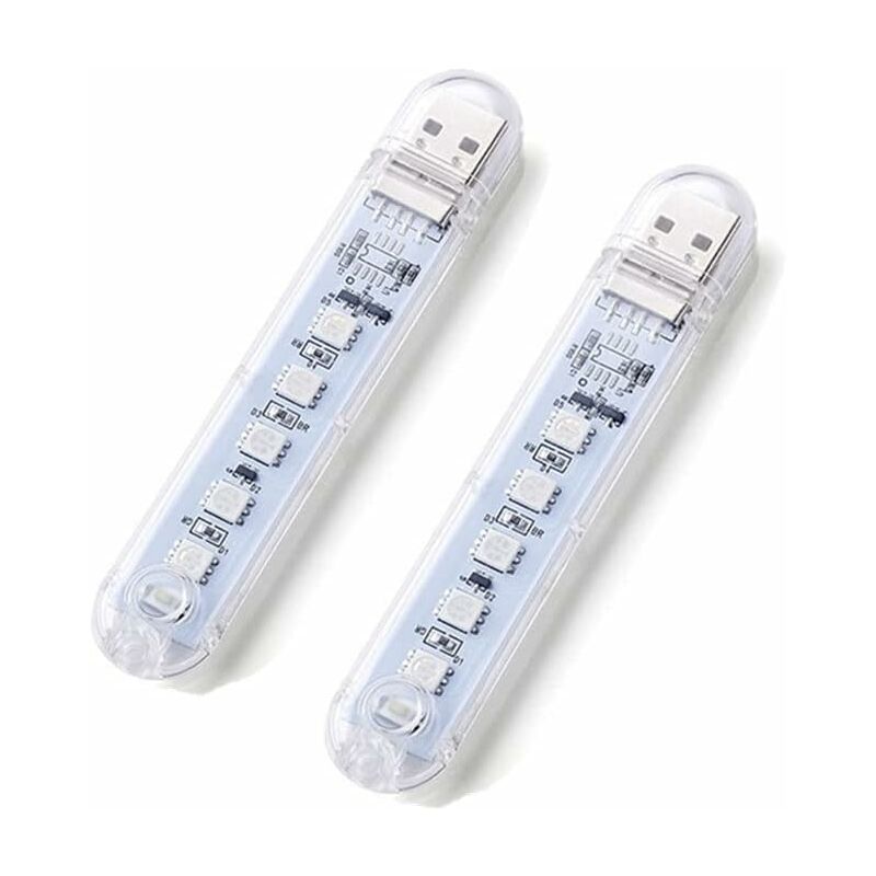 BR-Vie 2pcs luci per auto usb led per auto luci