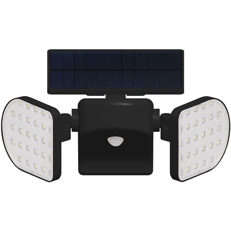 BR-Vie 56 luces solares LED al aire libre impermeable IP65, foco solar con sensor de movimiento, luz de pared solar inalámbrica, luz de seguridad para jardín, garaje, patio, escaleras, patio