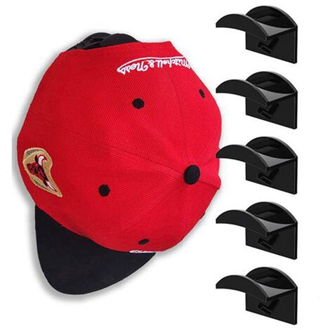 BR-Vie Cap Holder, 10 PCS Baseball Cap Holders Casco de béisbol adhesivo sin perforaciones para gorras de béisbol, bufandas, bolsos, toalleros
