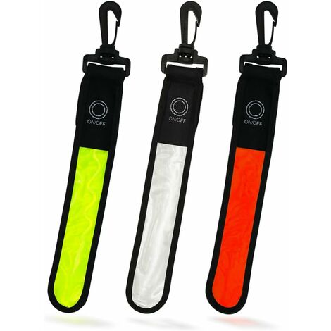 BR-Vie Étiquette de pendentif de sac lumineux réfléchissant de sécurité pour la course à pied vélo de banlieue marche de chien Jogging équipement de sport haute visibilité adultes enfants sac jaune fl