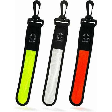 BR-Vie Étiquette de pendentif de sac lumineux réfléchissant de sécurité pour la course à pied vélo de banlieue marche de chien Jogging équipement de sport haute visibilité adultes enfants sac jaune fl