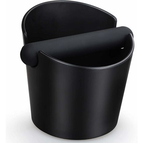 BR-Vie knock box, accessoire café noir mat - Knock Box pour le marc de café avec barre de percussion spéciale absorbant le bruit - boite cafe moulu cafetière barista, Noir