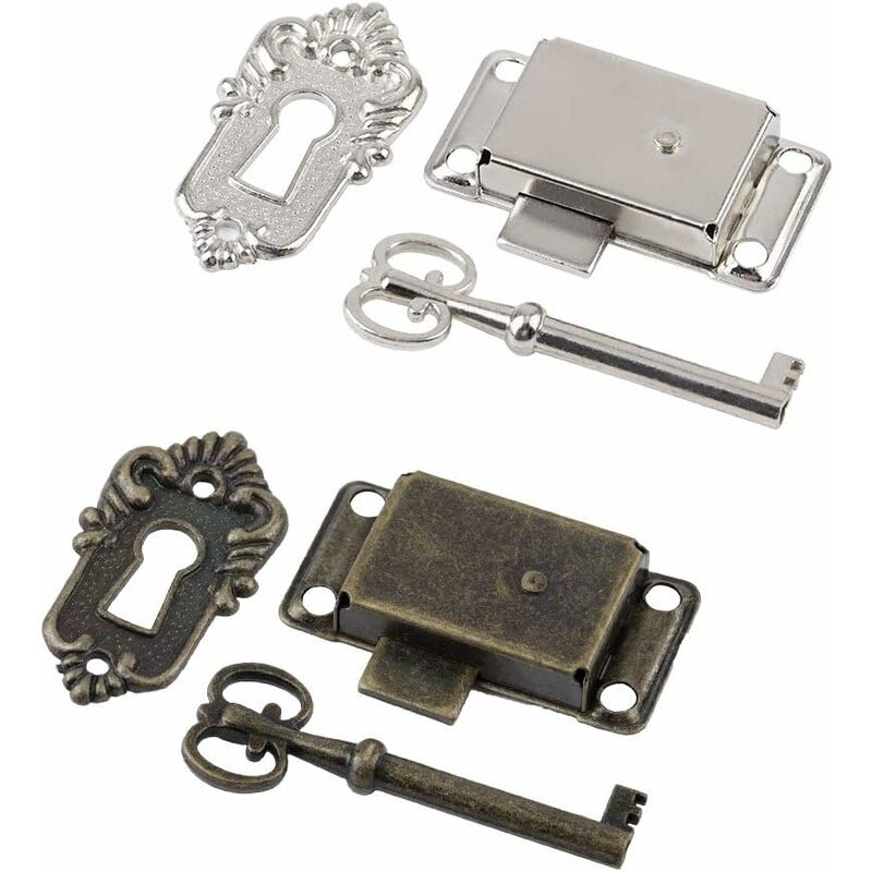 BR-Vie Set di 2 serrature per ante incassate con