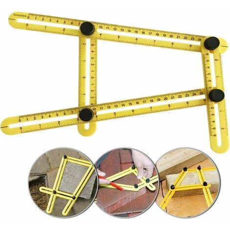 Rapporteur d'Angle Numerique,BR-Vie Orthland Règle d'Angle Inoxydable pour  Menuisier et Fausse Equerre, Plage de Mesure 360°, Règle en Acier pour  Travaux de Bois pour de Bricolage, Artisanat et Bricol 