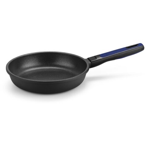 BRA Advanced Padella in Alluminio Pressofuso, Antiaderente, Senza PFOA, Rinforzata di Chemours, Teflon di Resa Elevata ed Alta Resistenza, Adatta per Induzione Contemporaneo, Nero, 22 cm
