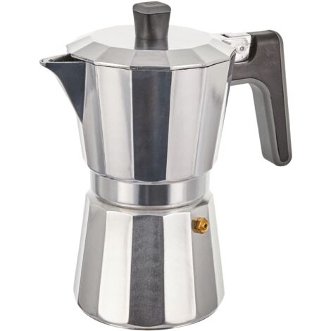 BRA Caffettiera Adatta a Tutti i Tipi di Cucine, Compresa l'induzione, Alluminio, 6 Tazze