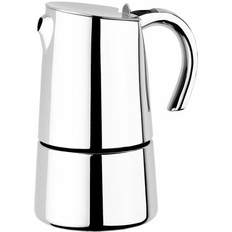 BRA, Caffettiera Bella in acciaio Inox 18/10, 6 tazze