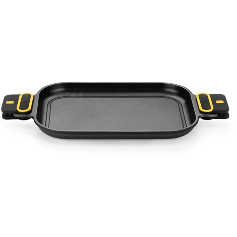 BRA Daily Pro - Piastra 32 x 24 cm in Alluminio Fuso, Antiaderente, Senza PFOA, Adatta a Tutti I Tipi Di Fornelli E Piani a Induzione