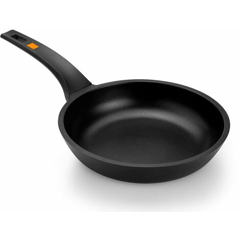BRA Efficient, Padella Fonda Antiaderente, in Alluminio Pressofuso, Adatta Ai Piani Cottura a Induzione, Nero, 18 cm