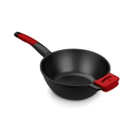 Bra Premiere Wok 28 cm Rouge Noir Aluminium
