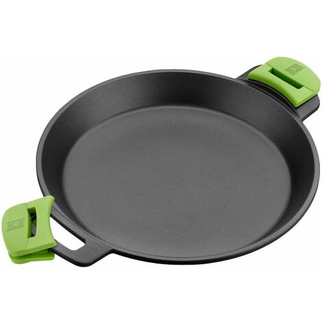 BRA Prior Padella per Paella in Alluminio Pressofuso, con Rivestimento Antiaderente Teflon Classic, Manici in Silicone, 36 Cm Diametro