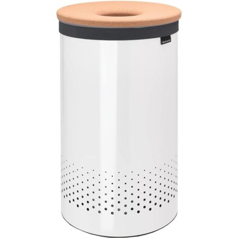 Brabantia 104404 Cesto Portabiancheria, Bianco, 60 L