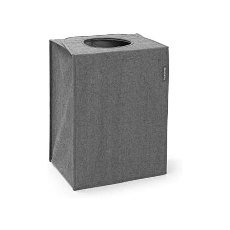 Brabantia 120381 Sacco della biancheria pieghevole nero 55 L