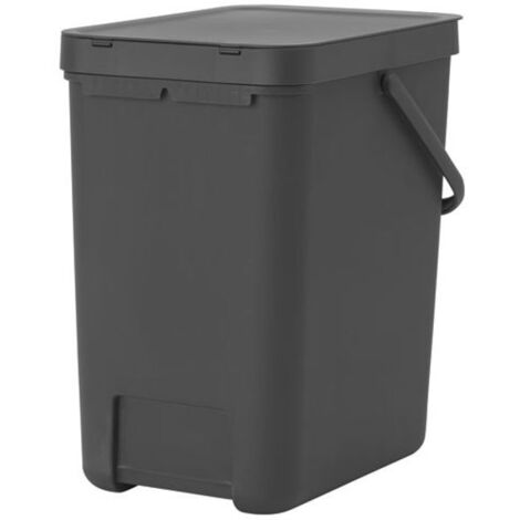 BRABANTIA 129940 EIMER, KUNSTSTOFF, GRAU, 25L