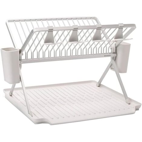 Brabantia 139444 Scolapiatti pieghevole SinkSide, Light Grey
