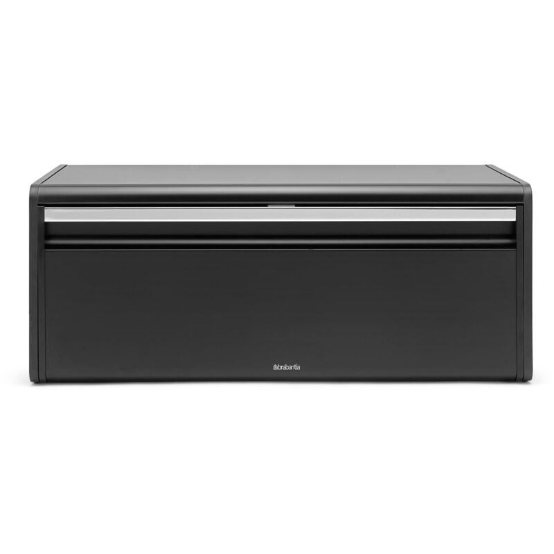 Brabantia 236860 Boîte à pain noire en acier