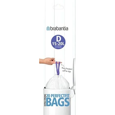 Brabantia 246760 - Abfallsäcke, Code D, 15-20 l, 20 Stück.
