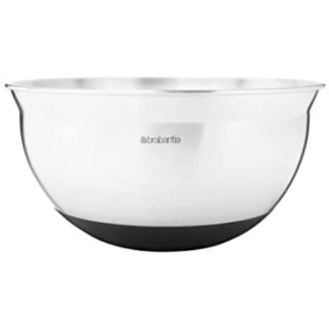 Brabantia 363849 - Ciotola, 1,6 l, acciaio inox, opaco, base nera