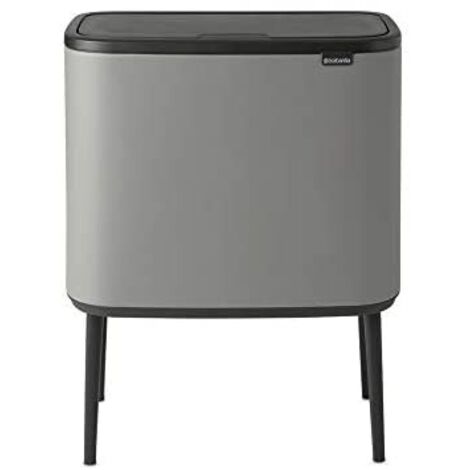 Brabantia afvalemmer Bo TouchBin Mineral Concrete Grey, 3 x 11 L