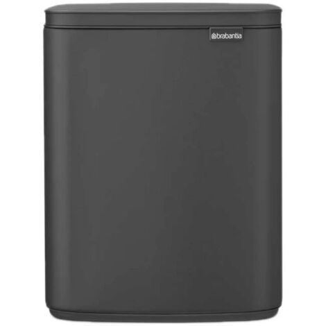 Brabantia Bo Poubelle Cuisine 12L Gris Mat