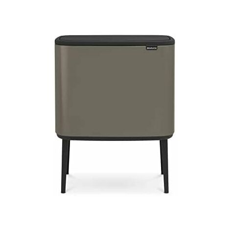 Brabantia Bo Touch Bin Cestino per rifiuti, Platino, 3 x 11 litri