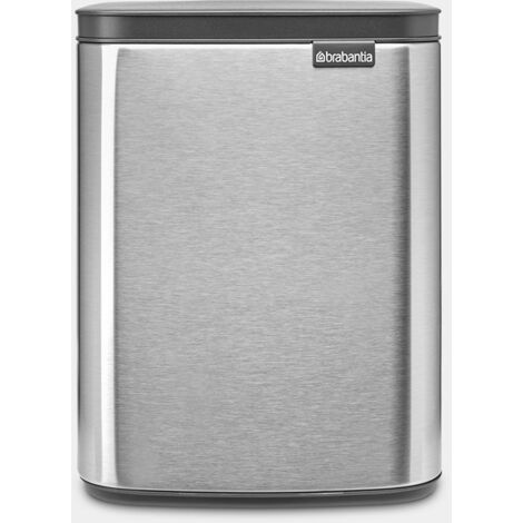 Brabantia Bo Waste Bin 7 L Rectangular Steel Black, Steel